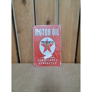 Texaco Motor Oil Vintage Rustic Look 8"X12" Metal Reproduction Sign